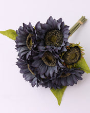 Load image into Gallery viewer, Best Artificial Blue Sunflowers Bouquet
