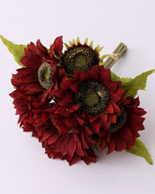 Load image into Gallery viewer, Artificial Burgundy Sunflowers Bundle
