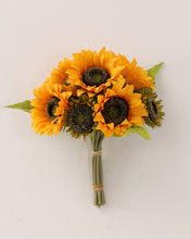 Load image into Gallery viewer, Golden Artificial Silk Sunflowers Bouquet
