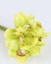 Load image into Gallery viewer, Artificial Green Cymbidium Orchid Bouquet
