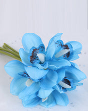 Load image into Gallery viewer, Artificial Blue Cymbidium Orchid Bundle
