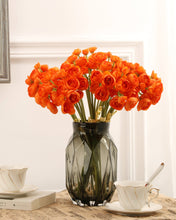 Load image into Gallery viewer, Artificial Orange Ranunculus Flowers Bouquet

