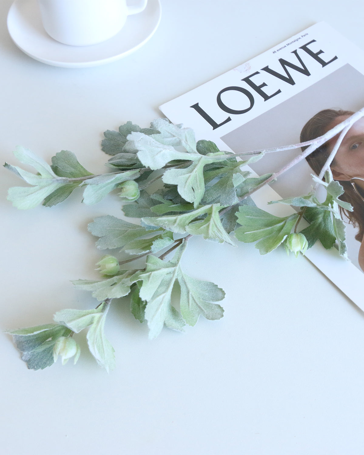 Artificial Senecio Cineraria Branch