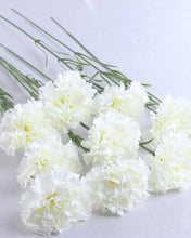 Load image into Gallery viewer, Silk White Carnation Artificial Flowers DIY
