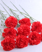 Load image into Gallery viewer, Silk Red Carnation Artificial Flowers DIY
