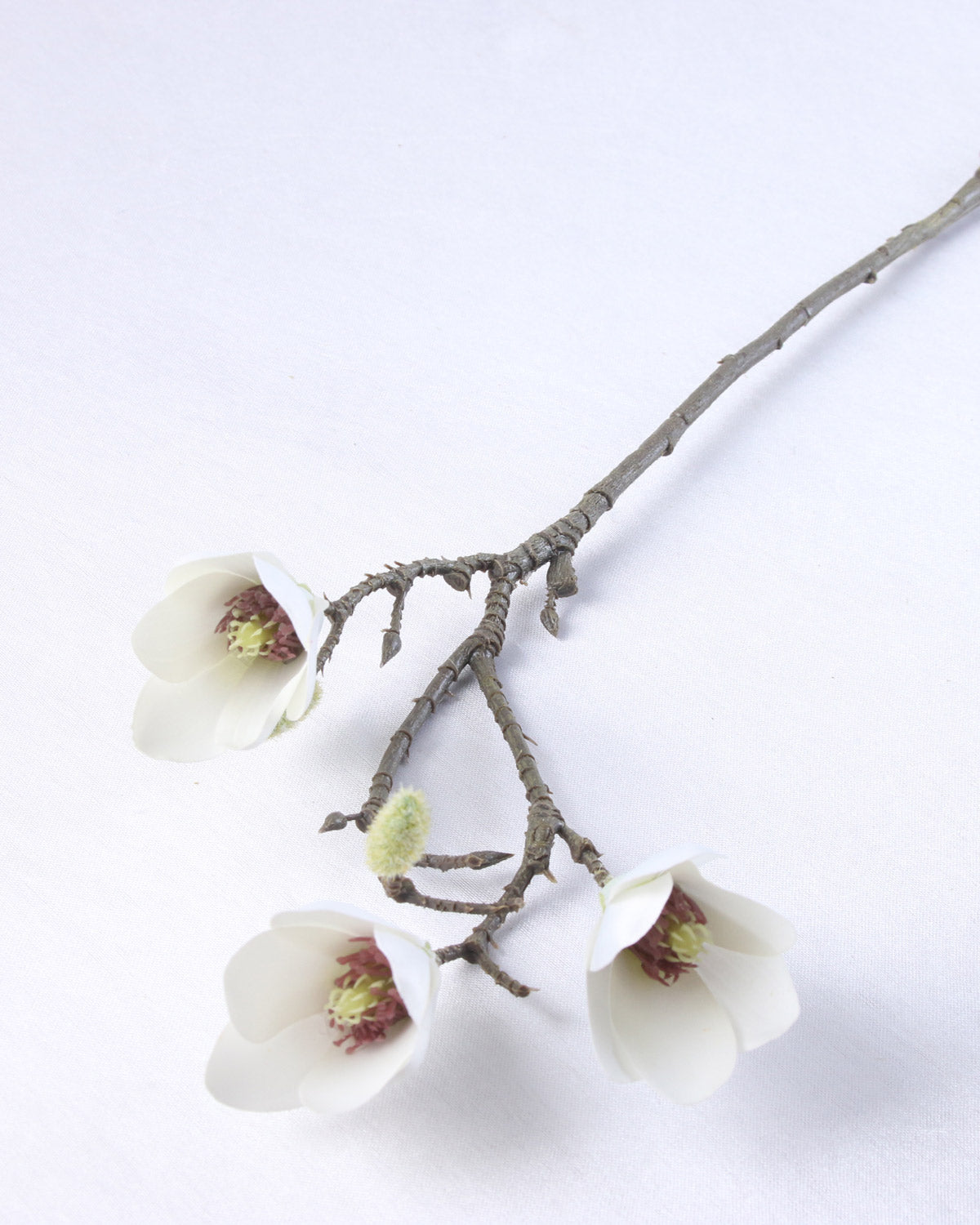 Real Touch Silk Magnolia Flowers White