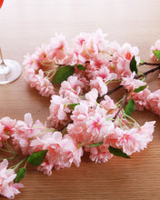 Load image into Gallery viewer, Silk Pink Cherry Blossom Branches Long 
