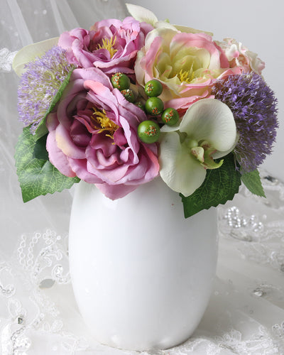 Silk Flowers Wedding Bouquet