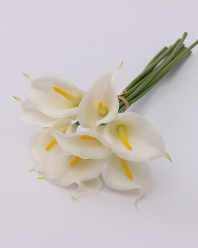 Real Touch Artificial White Calla lily Bundle
