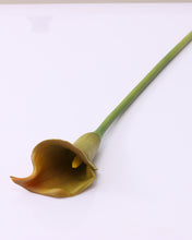 Load image into Gallery viewer, Artificial Real Touch Calla Lily Brown
