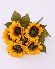 Load image into Gallery viewer, Artificial Sunflower Bush Plant

