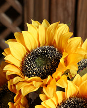 Load image into Gallery viewer, Best Artificial Golden Sunflower Bouquet
