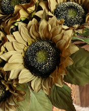 Load image into Gallery viewer, Artificial Olive Green Sunflower Bouquet
