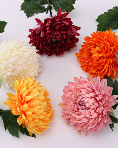 5-Color Large Artificial Chrysanthemum Stem