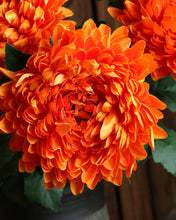 Load image into Gallery viewer, Artificial Silk Orange Chrysanthemum 
