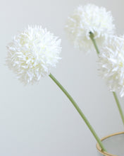Load image into Gallery viewer, Artificial White Pom Pom Mum Chrysanthemum
