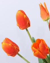 Load image into Gallery viewer, Orange Real Touch Artificial Silk Tulips
