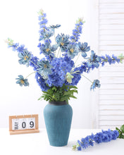 Load image into Gallery viewer, Royal Blue LarkSpur Delphinium Silk Flowers
