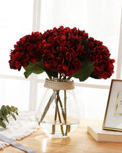 Load image into Gallery viewer, Fake Dark Red Hydrangea Look Real

