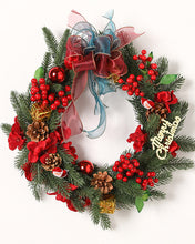 Load image into Gallery viewer, Waterproof Red Berry Pine Christmas Wreath
