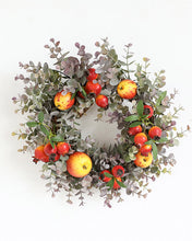 Load image into Gallery viewer, Small Fall Farmhouse Pomegranate Wreath
