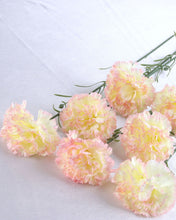 Load image into Gallery viewer, Silk Carnation Artificial Flowers Cream Pink
